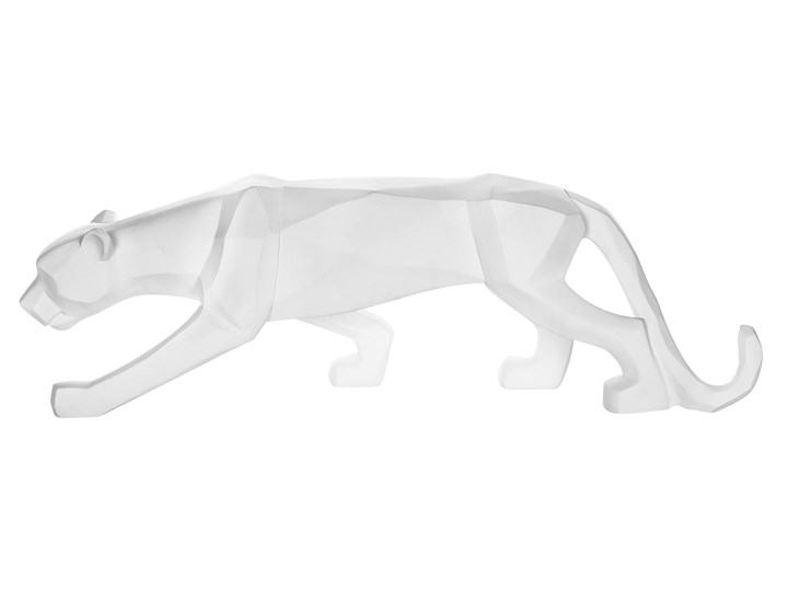 Figurka dekoracyjna matowy biały w kształcie pantery 18 cm nowoczesny design Zwierzęta Kategoria Figury i rzeźby