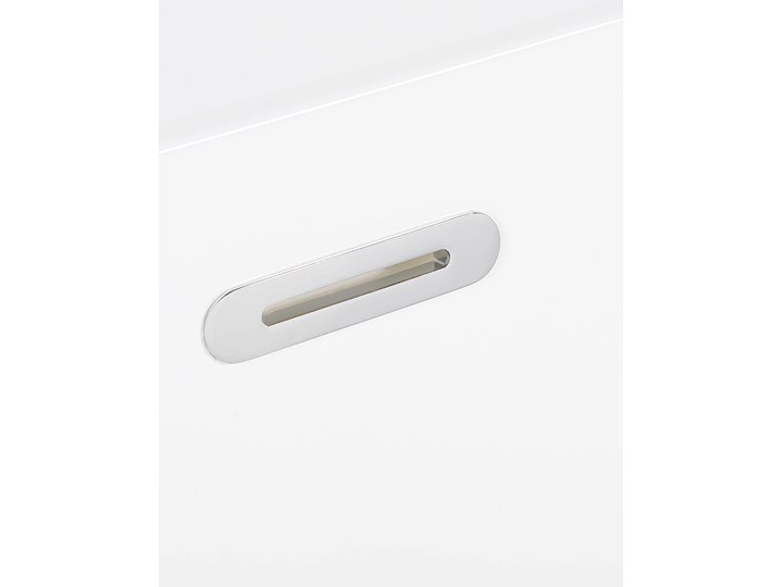 Wanna biała akrylowa 170 x 80 cm system przelewowy prostokątna minimalistyczny design Kolor Biały Symetryczne Kategoria Wanny