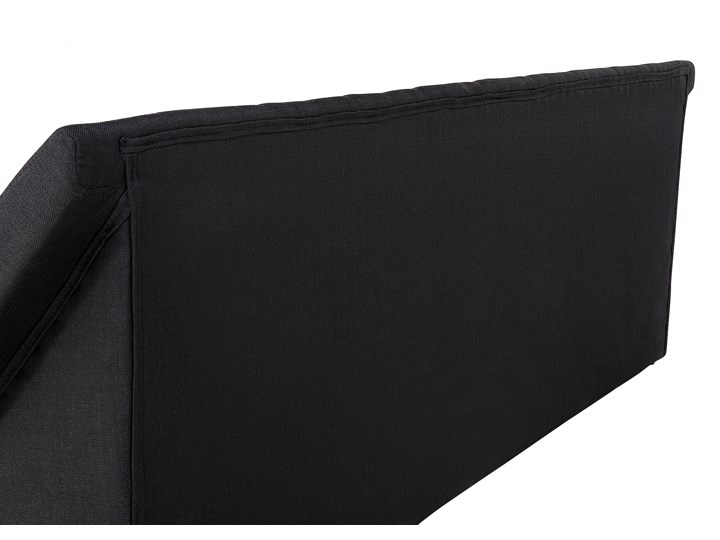 Łóżko ze stelażem tapicerowane tkaniną czarne 180 x 200 cm nowoczesny design falowane Kolor Czarny Łóżko tapicerowane Kategoria Łóżka do sypialni