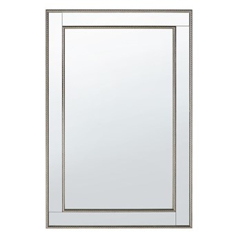Lustro ścienne wiszące srebrne 60 x 90 cm