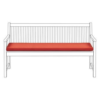 Poducha ogrodowa czerwona na ławkę 152 x 54 cm poliester taras balkon