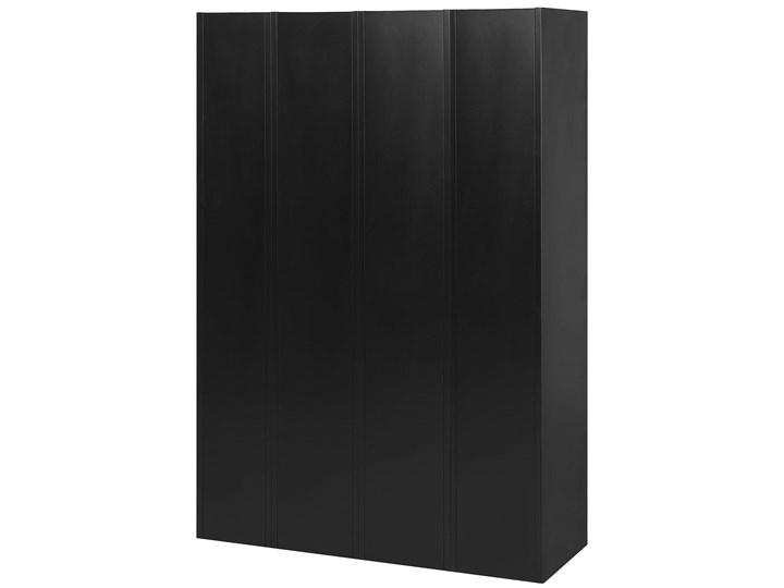 Szafa ubraniowa czarna metalowa 120 x 45 x 180 cm 4 x podwójne drzwi na kluczyk z półkami Pomieszczenie Biuro i pracownia Kolor Czarny