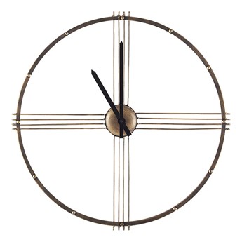 Beliani Zegar ścienny złoty żelazny bez cyfr Ø 64 cm nowoczesny minimalistyczny design