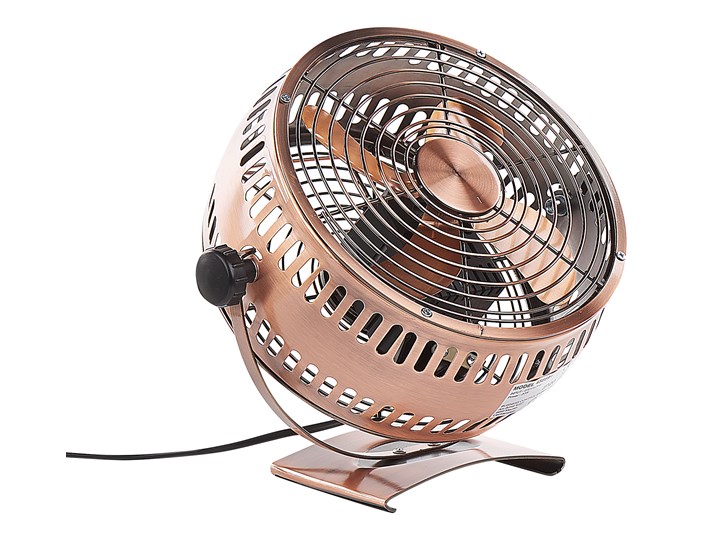 Wentylator biurkowy miedziany metalowy żelazny przenośny 24 cm do prądu wiatrak na stolik Stojący Kategoria Wentylatory