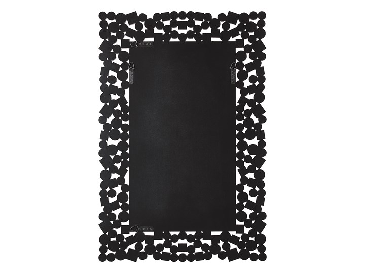 Lustro ścienne srebrne 60 x 90 cm prostokątne wiszące dekoracyjna rama styl glamour Lustro z ramą Pomieszczenie Sypialnia