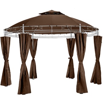 Okrągły pawilon namiot ogrodowy Luxus Ø350cm Siana - brązowy
