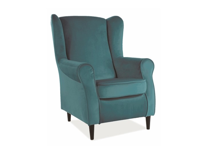 Fotel Uszak Baron Velvet - 9 kolorów antyczny róż Plusz Szerokość 75 cm Wysokość 53 cm Wysokość 101 cm Tkanina Styl Glamour Fotel pikowany Drewno Głębokość 53 cm Tworzywo sztuczne Styl Nowoczesny