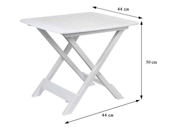 Stół składany balkonowy biały 50 cm Stoliki balkonowe Stoliki turystyczne Szerokość 44 cm Prostokątny Tworzywo sztuczne Stoły rozkładane Stoliki tarasowe Kategoria Stoły ogrodowe
