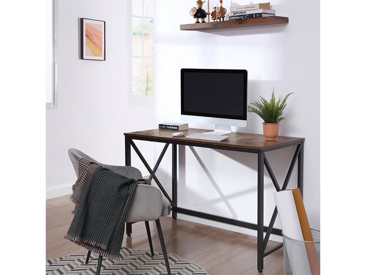 Bettso Biurko komputerowe Hanoi w stylu industrialnym / Rustic brown Szerokość 115 cm Głębokość 115 cm Drewno Metal Głębokość 60 cm Styl Nowoczesny