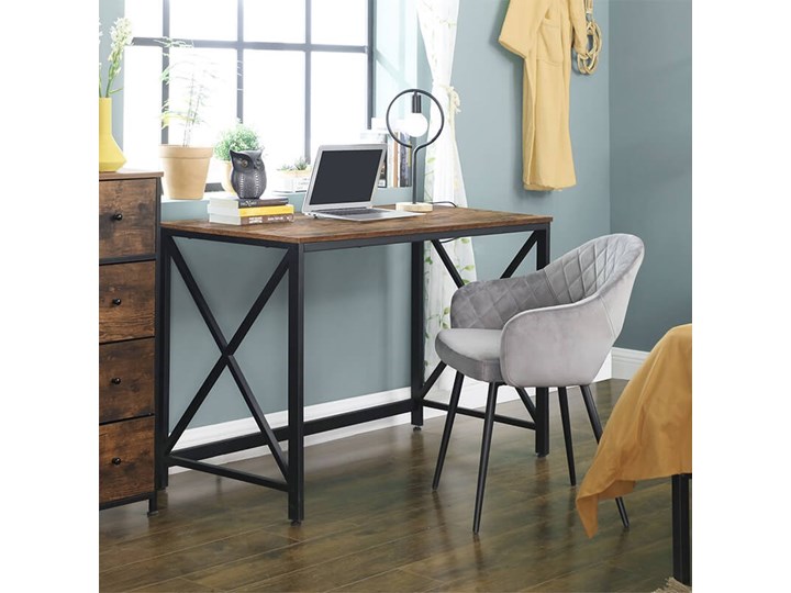 Bettso Biurko komputerowe Hanoi w stylu industrialnym / Rustic brown Głębokość 115 cm Metal Szerokość 115 cm Głębokość 60 cm Drewno Kolor Brązowy