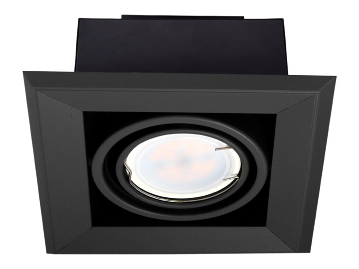Lampa podtynkowa Blocco czarna 1x7W GU10 LED Oprawa led Kwadratowe Kolor Czarny
