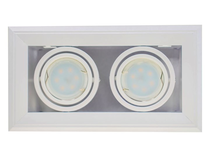 Lampa podtynkowa Blocco biały 2x7W GU10 LED Kwadratowe Okrągłe Oprawa led Kategoria Oprawy oświetleniowe