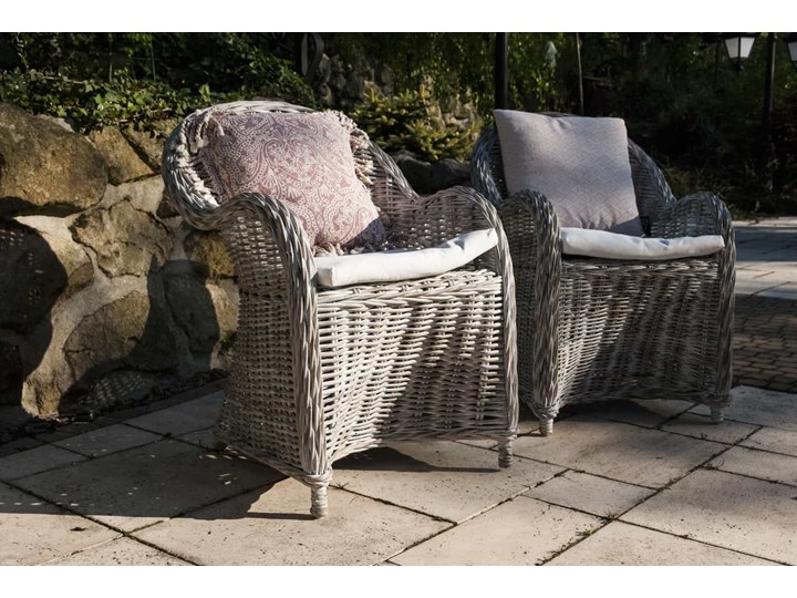 Meble na balkon VERSAILLES naturalne Wiszące Rattan Kategoria Fotele ogrodowe Technorattan Aluminium Metal Wiklina Kolor Brązowy