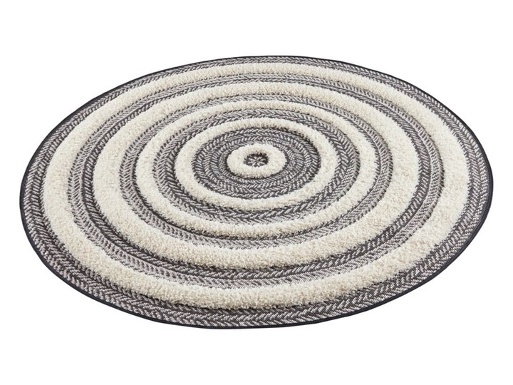Szaro-biały dywan Mint Rugs Handira Circle, ⌀ 160 cm Okrągły Dywany Pomieszczenie Salon Syntetyk Kategoria Dywany