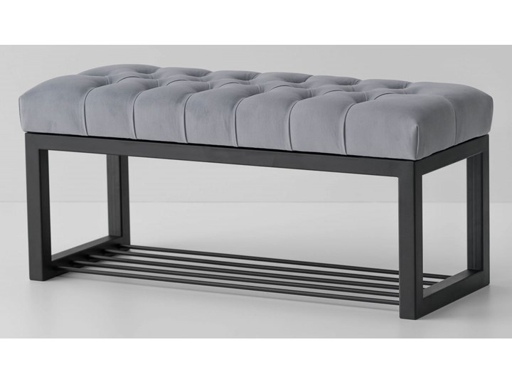 Ławka Pikowana do przedpokoju Industrialna SHELF SORENTO Materiał obicia Tkanina