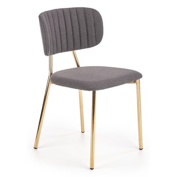 Tapicerowane krzesło w stylu glamour Botti - ciemny popiel