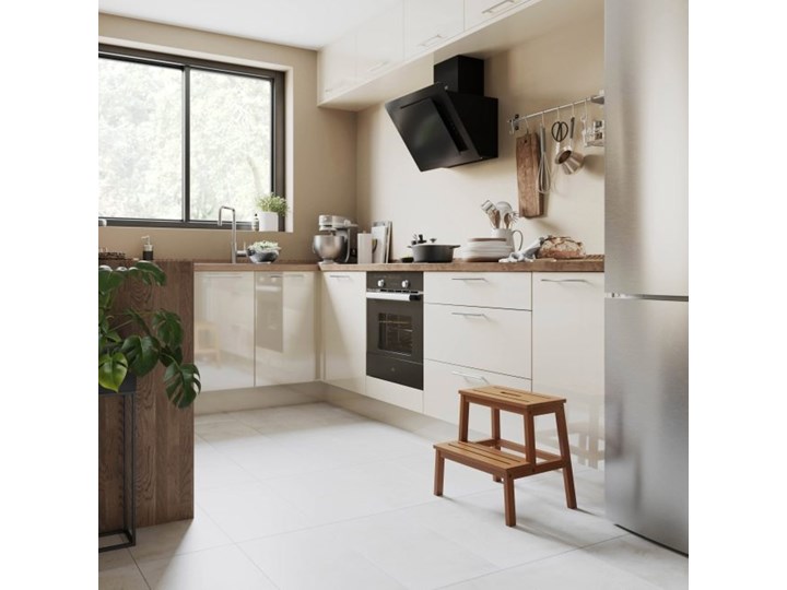 Taboret ze schodkiem GoodHome Rozela Szerokość 34 cm Drewno Głębokość 43 cm Wysokość 40 cm Kategoria Krzesła kuchenne
