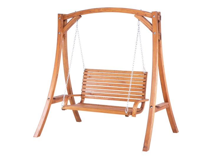 Huśtawka ogrodowa drewniana miejsce na 2 osoby tradycyjny rustykalny design Typ Huśtawka ze stelażem