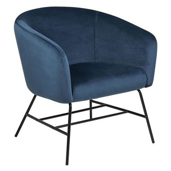 Tapicerowany niebieski fotel telewizyjny - Nerra 2X