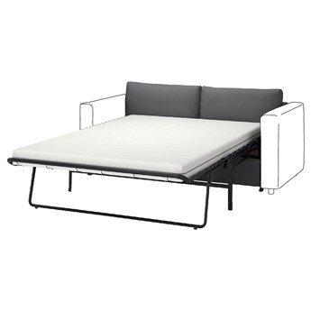 IKEA VIMLE Sekcja 2-os sofa rozkładana, Hallarp szary, Wysokość łóżka: 53 cm