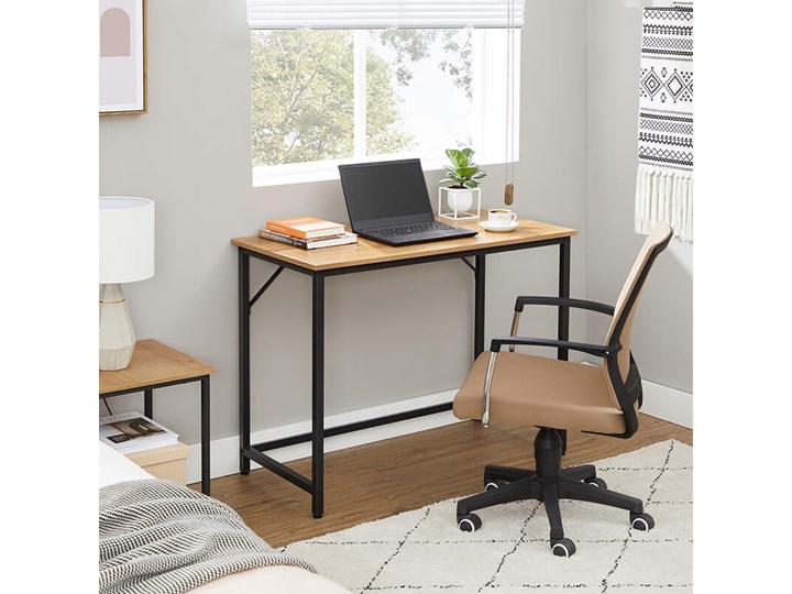 Bettso Eleganckie biurko w stylu industrialnym Kategoria Biurka Drewno Metal Szerokość 100 cm Głębokość 50 cm Styl Nowoczesny