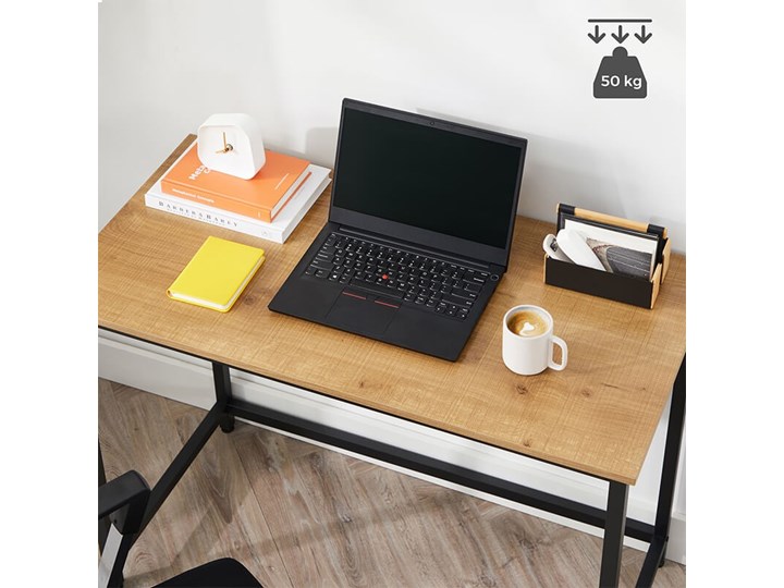 Bettso Eleganckie biurko w stylu industrialnym Głębokość 50 cm Drewno Metal Szerokość 100 cm Styl Nowoczesny