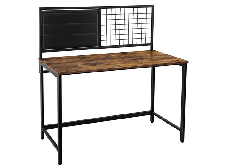 Bettso Industrialne biurko z przybornikiem / Rustic brown Metal Drewno Głębokość 60 cm Kolor Brązowy