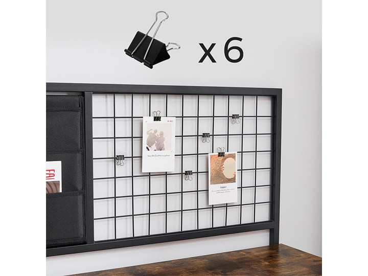 Bettso Industrialne biurko z przybornikiem / Rustic brown Kolor Brązowy Drewno Metal Głębokość 60 cm Kategoria Biurka