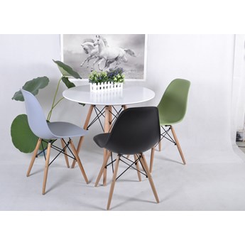 Zestaw stół okrągły Milano Paris 80cm + krzesła Enzo