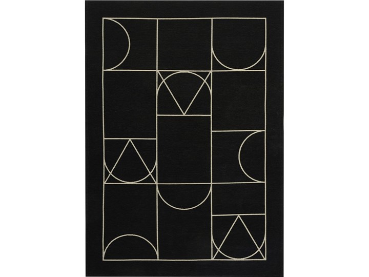 Dywan SIGNET BLACK czarny designerski 160x230 200x300 160x230 cm Prostokątny Bawełna Dywany Poliester 200x300 cm Kategoria Dywany