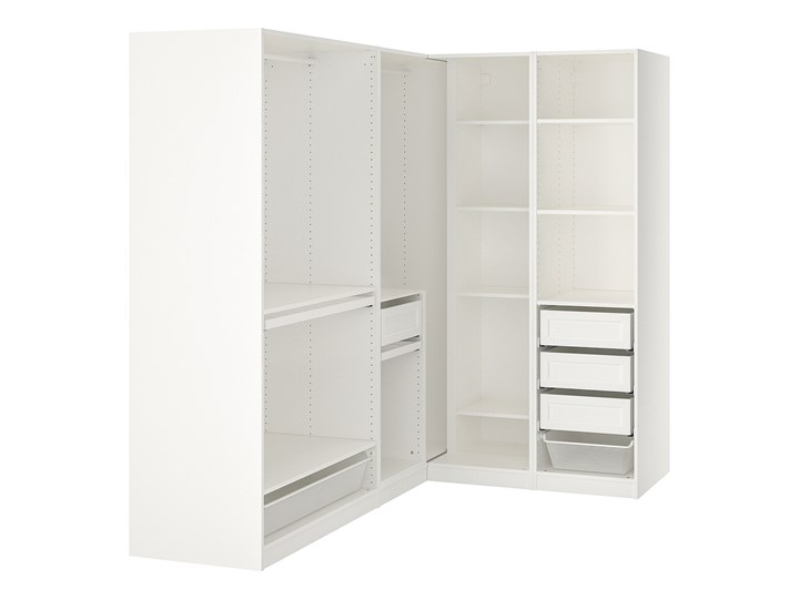 IKEA PAX Szafa narożna, biały, 210/160x201 cm Typ Narożne Kategoria Szafy do garderoby