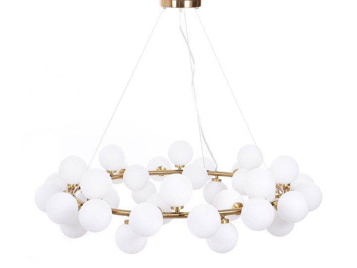 NOWOCZESNA LAMPA WISZĄCA MOSIĘŻNA MARSIADA W40 Mosiądz Lampa inspirowana Lampa z kloszem Pomieszczenie Salon Szkło Metal Kategoria Lampy wiszące