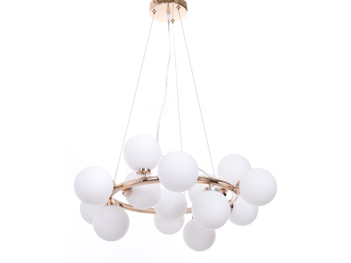 NOWOCZESNA LAMPA WISZĄCA ZŁOTA MARSIADA W15 Metal Lampa z kloszem Lampa z abażurem Szkło Kolor Złoty