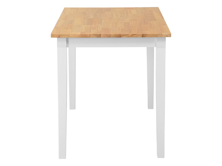 Beliani Zestaw mebli do jadalni 4-osobowy drewniany biały stół 120 x 75 cm 4 krzesła nowoczesny Kategoria Stoły z krzesłami