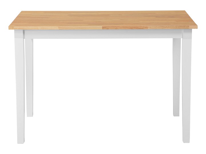 Beliani Zestaw mebli do jadalni 4-osobowy drewniany biały stół 120 x 75 cm 4 krzesła nowoczesny Kategoria Stoły z krzesłami