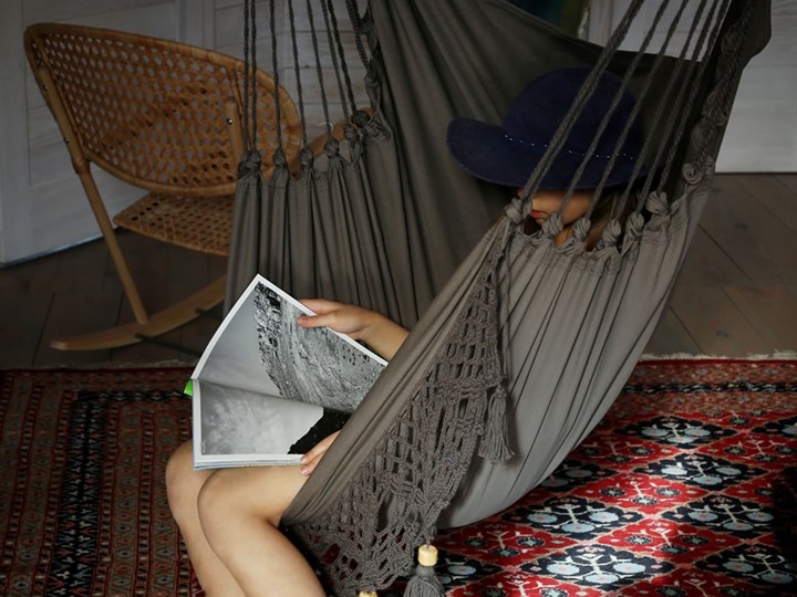Fotel hamakowy boho, AHC-11 Drewno Krzesło brazylijskie Bawełna Kategoria Hamaki