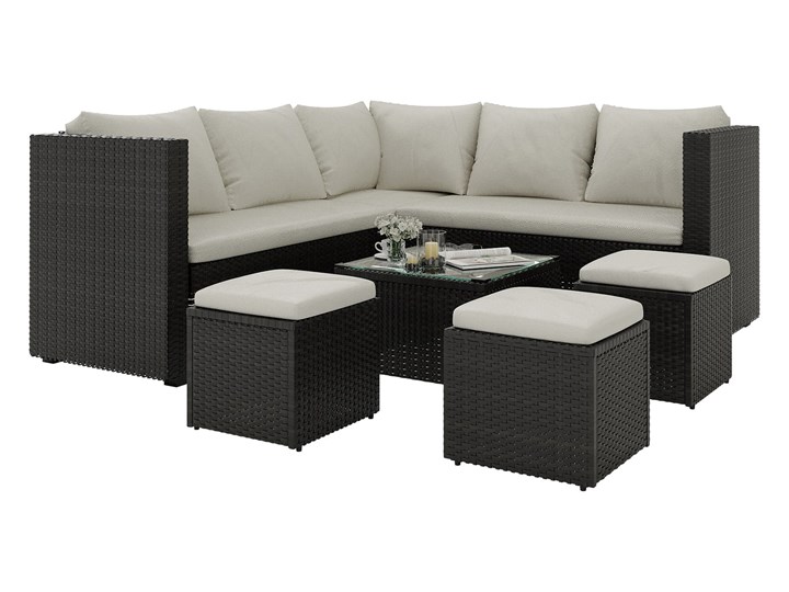 MEBLE OGRODOWE RATTAN 1162S BRĄZ Zestawy wypoczynkowe Stal Zestawy kawowe Technorattan Kategoria Zestawy mebli ogrodowych