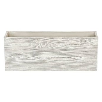 Beliani Doniczka 54 X 17 X 21 Cm Jasne Drewno Paos