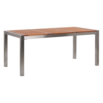 Beliani Stół Ogrodowy Eukaliptus 180 X 90 Cm Jasne Drewno Grosseto