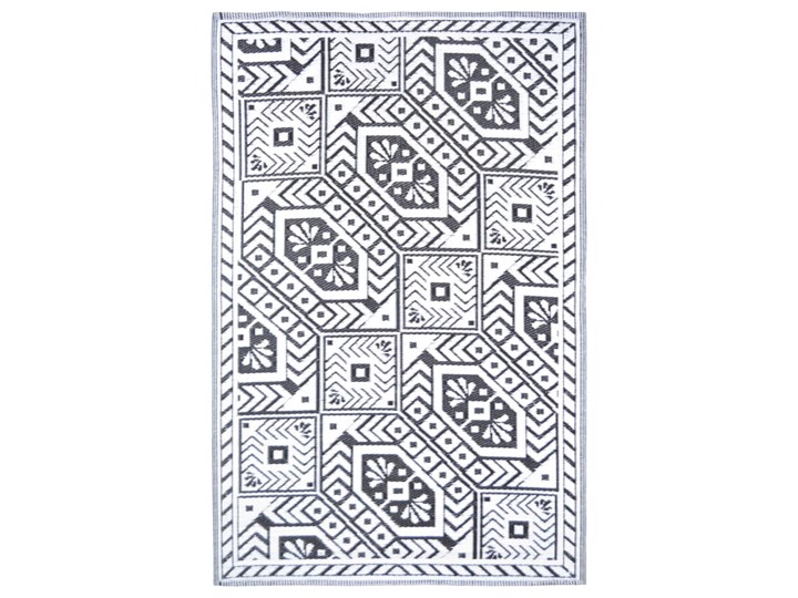 Esschert Design Dywan zewnętrzny, 182x122 cm, wzór diamentowy Dywaniki Dywany Poliester 122x182 cm Syntetyk Wiskoza Prostokątny Kolor Szary