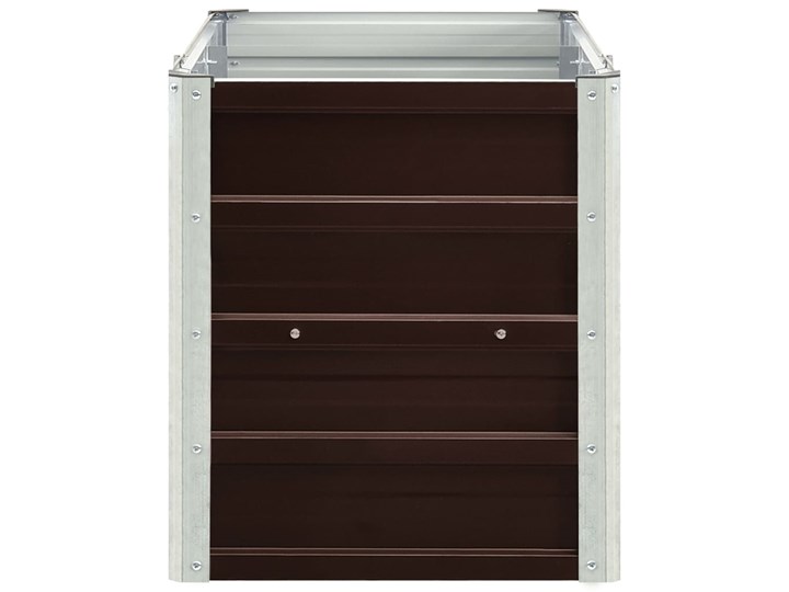 vidaXL Podwyższona donica z galwanizowanej stali 240x40x45 cm, brązowa Kolor Brązowy Donica balkonowa Donica ogrodowa Metal Kategoria Donice ogrodowe