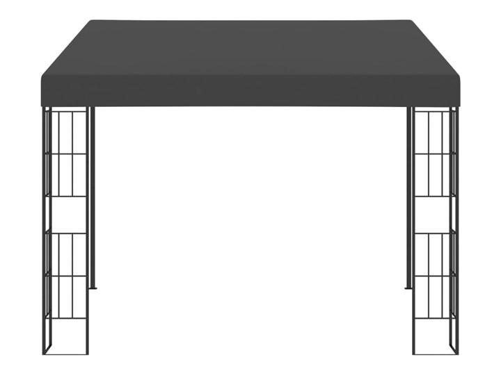 vidaXL Altana przyścienna, 3x3 m, antracytowa, tkanina Kolor Czarny Wysokość 250 cm Kategoria Altany ogrodowe