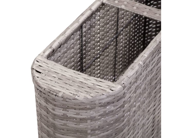 vidaXL Podwyższona donica ogrodowa, 120x24x40 cm, polirattan, szara Owalny Kategoria Donice ogrodowe Donica balkonowa Kolor Szary