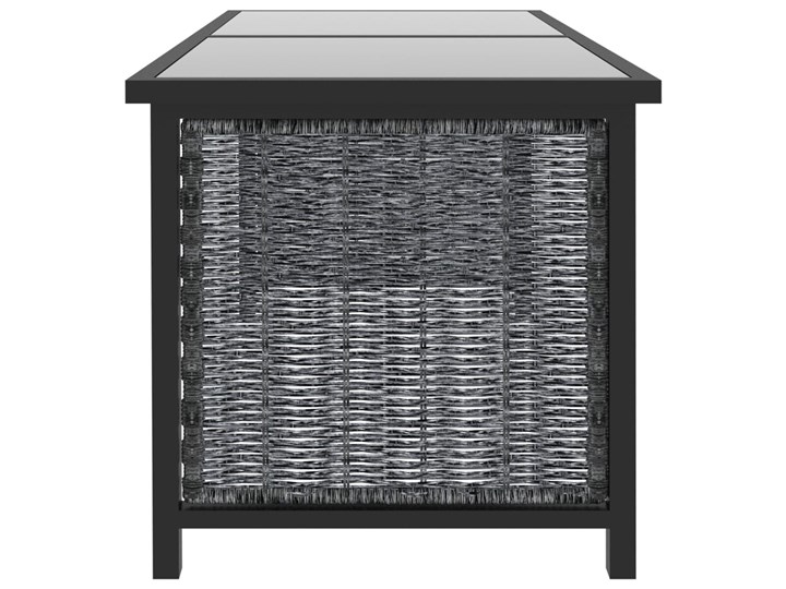 vidaXL 8-cz. zestaw wypoczynkowy do ogrodu, poduszki, rattan PE Kolor Czarny Zestawy wypoczynkowe Tworzywo sztuczne Zestawy modułowe Aluminium Technorattan Kategoria Zestawy mebli ogrodowych