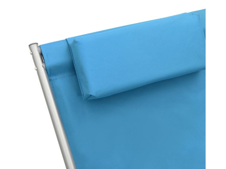 vidaXL Bujane krzesła, 2 szt., stal, niebieskie Składane Metal Kategoria Leżaki ogrodowe