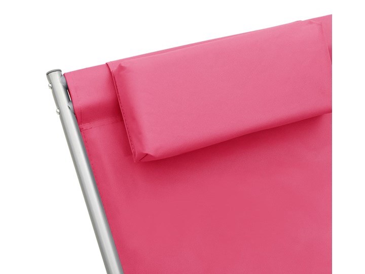vidaXL Bujane krzesła, 2 szt., stal, różowe Kolor Różowy Składane Metal Kategoria Leżaki ogrodowe