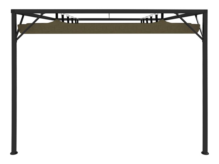 vidaXL Altana przyścienna ze zwijanym dachem, 3x3 m, taupe, 180 g/m² Wysokość 230 cm Kategoria Altany ogrodowe