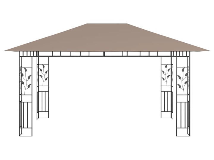 vidaXL Altana ogrodowa z moskitierą, 4x3x2,73 m, kolor taupe, 180 g/m² Długość 4 m Wysokość 273 cm Kategoria Altany ogrodowe