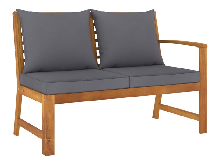 vidaXL 4-cz. zestaw wypoczynkowy do ogrodu, poduszki, drewno akacjowe Zestawy modułowe Zestawy wypoczynkowe Tworzywo sztuczne Zestawy kawowe Zawartość zestawu Sofa