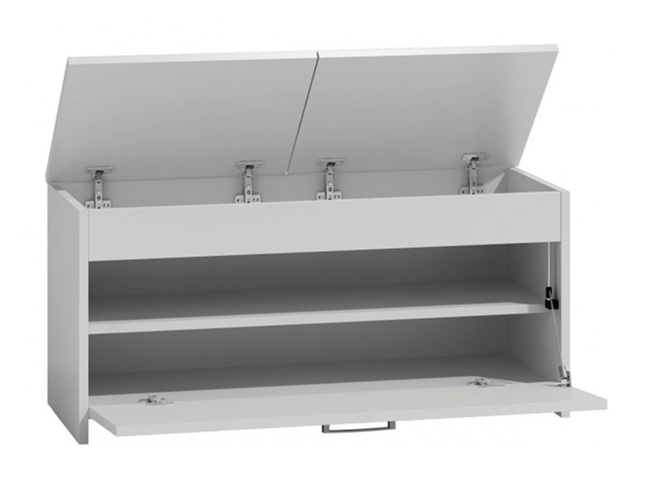Znakomita szafka na buty FRESCA - biała Płyta MDF Płyta meblowa Płyta laminowana Metal Kolor Biały Typ Z siedziskiem
